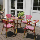 ガーデンセット 5点 ガーデンテーブル ガーデンチェア 椅子 テーブル 丸型 円形 屋外 ガーデニング おしゃれ ヨーロピアン 北欧 南欧 海外風 デザイン かわいい 【納期B】【sms-pls-r70-5pset】