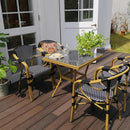 ガーデンセット 5点 ガーデンテーブル ガーデンチェア 椅子 正方形 70×70cm 屋外 ガーデニング おしゃれ ヨーロピアン 北欧 デザイン かわいい レッド ブラック 【納期B】【sms-pls-s70-5pset】