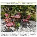 ガーデンテーブル 70×70cm 正方形 ガラス天板 テーブル 屋外 ガーデニング おしゃれ ヨーロピアン 北欧 南欧 海外風 デザイン かわいい 赤 レッド 黒 ブラック 【納期B】【sms-pls-s70】