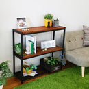 ラック 3段 スリム 3段棚 アンティーク モダン ミッドセンチュリー ウッド シンプル 装飾なし シンプルデザイン おしゃれ カフェ 北欧 木目 【納期B】【sms-pr-860sl-3brn】