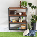 ラック 4段 アイアン 鉄製 木製 シンプル レトロ アンティーク風 棚 【納期B】【sms-pr-860sl-4brn】