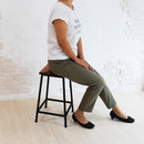 スツール おしゃれ 北欧 木製 椅子 低い ロータイプ 軽い アイアン スチール 脚 頑丈 軽量 【納期B】【sms-pr-bs49lo】