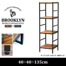 オープンラック 4段 スリム アイアン 木製板 ブルックリン スタイル おしゃれ 【納期B】【sms-pru-4040135】