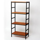 ラック 収納 4段 棚 おしゃれ 木製 スチール カフェ風 【納期B】【sms-pru-6032135】