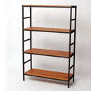 木製ラック 収納 収納ラック シェルフ 棚 木天板ラック スチールラック メタルラック 棚 4段 収納 おしゃれ 【納期B】【sms-pru-8632135】