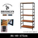 オープンラック 5段 木製 スチール アイアン 収納棚 【納期B】【sms-pru-8640175】