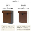 ポスト 郵便受け 壁付け おしゃれ 木目 柄 北欧 ナチュラル 鍵つき ダイヤル錠 レトロ モダン スタイリッシュ 玄関 エクステリア ブルックリン カフェ風 【納期B】【sms-pst-005】