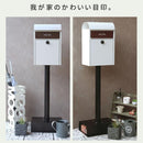 郵便ポスト 郵便受け 玄関ポスト 自立 スタンドポスト 玄関 エントランス 一軒家 戸建て シンプル モダン スタイリッシュ 鍵 ダイヤル錠 スリム 取り出しやすい 【納期B】【sms-pst-007】
