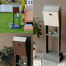 郵便受け おしゃれ モダン ブルックリン風 海外風 玄関ポスト 自立式 スタンド 後付け 置くだけ 一軒家 戸建て 工事不要 シンプル スタイリッシュ 鍵付き 【納期B】【sms-pst-008】