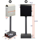 郵便受け 玄関ポスト スリム 細い スタンドポスト 郵便ポスト 自立式 戸建て 置くだけ 後から シンプル モダン スタイリッシュ 鍵付き ダイヤル錠 新聞受け 【納期B】【sms-pst-009】