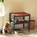 棚 2段 玄関収納 リビング 小物置き場 モダン ナチュラル ミッドセンチュリー ウッド スタイリッシュ シンプル サイドテーブル 【納期B】【sms-pt-400brn】