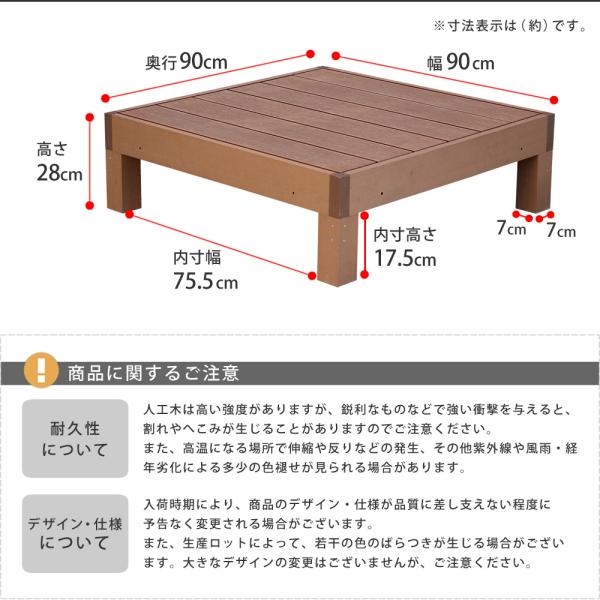 ウッドデッキ 8セット 人工木 diy おしゃれ 人工木製 縁台 腐らない錆びない メンテナンス不要 丈夫 安全 ガーデニング 縁側 軒先 庭 北欧 ナチュラル モダン 【納期B】【sms-pwde-8p】