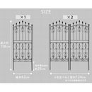 アイアンフェンス ガーデニング 庭 自立式 ホワイト おしゃれ アンティーク DIY 柵 バラ ロータイプ 白 アイアン フェンス 外構 【納期B】【sms-rs012l-2p】