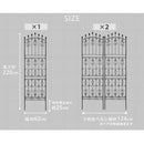 アイアンフェンス 自立式 ホワイト ガーデニング 庭 おしゃれ DIY 柵 バラ ハイタイプ 白 アイアン フェンス 外構 アンティーク 【納期B】【sms-rs013h-2p】