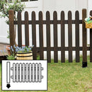 ピケットフェンス ストレート連結セット 土中用 柵 ガーデン 庭 フェンス 木製 ホワイト 白 茶 【納期B】【sms-sfps1200e-ub】