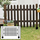 ピケットフェンス 柵 フェンス 庭 ガーデン ホワイト 白 茶 北欧 ガーデニングフェンス ストレート基本セット 土中用 【納期B】【sms-sfps1200f-ub】