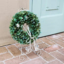 イーゼル イーゼルスタンド ミニイーゼル 園芸 台 飾り台 スチール製 玄関 オブジェ 棚 ラック 飾り 庭 【納期B】【sms-spl-4866wht】