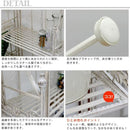 4段ラック アンティーク スチール 棚 ラック ミッドセンチュリー カフェ 北欧 レトロ ホワイト 白 【納期B】【sms-spl-6619wht】