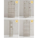 4段ラック アンティーク スチール 棚 ラック ミッドセンチュリー カフェ 北欧 レトロ ホワイト 白 【納期B】【sms-spl-6619wht】