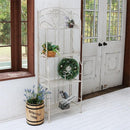 4段ラック アンティーク スチール 棚 ラック ミッドセンチュリー カフェ 北欧 レトロ ホワイト 白 【納期B】【sms-spl-6619wht】