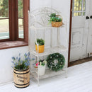 3段ラック ホワイト 白 棚 ラック アンティーク スチール ミッドセンチュリー カフェ 北欧 レトロ 【納期B】【sms-spl-6620wht】