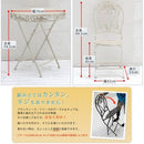 ガーデンテーブル ガーデンチェア 3点セット 椅子 ガーデンチェア 白 ホワイト ブラウン 折畳み 折りたたみ アンティーク風 【納期B】【sms-spl-6628-3p】