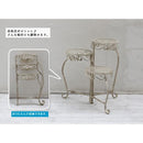 フラワースタンド ホワイト 白 スタンド ラック 花台 ガーデン家具 カフェ 北欧 スライド式 コンパクト収納 【納期B】【sms-spl-6634wht】