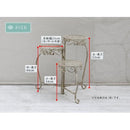 フラワースタンド ホワイト 白 スタンド ラック 花台 ガーデン家具 カフェ 北欧 スライド式 コンパクト収納 【納期B】【sms-spl-6634wht】