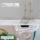 フラワースタンド 花台 ガーデン 屋外 ラック 棚 北欧 カフェ アンティーク 中世ヨーロッパ 姫系 【納期B】【sms-spl-6635wht】