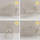 ガーデンベンチ 椅子 白 ホワイト ブラウン ベンチ ガーデン用ベンチ ガーデンチェア 姫系 アンティーク風 モダン 装飾 【納期B】【sms-spl-8574】