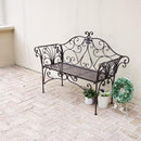 ガーデンベンチ 椅子 白 ホワイト ブラウン ベンチ ガーデン用ベンチ ガーデンチェア 姫系 アンティーク風 モダン 装飾 【納期B】【sms-spl-8574】