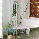 フェンス 白 ホワイト 柵 枠 ガーデンフェンス 姫系 ヨーロピアン 2個セット 【納期B】【sms-spl-8923wht】