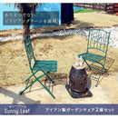 ガーデンチェア 椅子 2脚セット おしゃれ ヨーロピアン 南欧 北欧 ボタニカル デザイン グリーン 緑 庭 ガーデニング ベランダ テラス 屋上 屋外 バルコニー 【納期B】【sms-spl-9001-2p-grn】