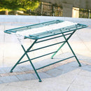 ガーデンテーブル 折り畳み 折りたたみ ローテーブル 屋外 庭 センターテーブル リビング 緑 グリーン おしゃれ 北欧 デザイン 幅 1m 100cm キャンプ アウトドア 【納期B】【sms-spl-9003】