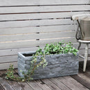 プランター 大型 おしゃれ レンガ調 北欧 屋外 花 野菜 大きい 庭 ガーデニングプランター カバー 植木鉢 菜園 マンション グレー 長方形 約 80cm×30cm サイズ 【納期B】【sms-ter-gr800】