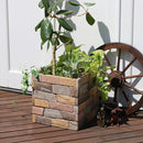 プランター 大型 おしゃれ 屋外 レンガ調 ブルックリン 北欧 正方形 立方体 ブランターカバー ベース 観葉植物 花 植木鉢 直植え 寄せ植え 園芸 ガーデニング 【納期B】【sms-ter-pl400】