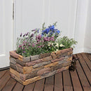 プランター 大型 カバー おしゃれ レンガ調 大きい 北欧 花 植物 屋外 ベランダ 庭 カフェ風 玄関 野菜 ガーデニング 植木鉢 寄植え 水抜き穴付き ブルックリン 【納期B】【sms-ter-pl800】