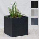プランター 大型 おしゃれ 花 屋外 正方形 立方体 コンクリート モダン 都会的 インダストリアル 鉢カバー 直植え 水抜き穴 植物 ガーデニング 庭 玄関 白 黒 【納期B】【sms-tex-360c】