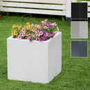 プランター 正方形 40×40cm 屋外 おしゃれ 大型 植木鉢 モダン スタイリッシュ インダストリアル 高級感 鉢カバー 直植え 水抜き 穴 花 観葉植物 家庭菜園 園芸 【納期B】【sms-tex-400c】