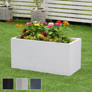 プランター 大型 おしゃれ 屋外 カバー 80cm 長方形 植木鉢 コンクリート 軽量 軽い 鉢 直植え 水抜き穴 花 菜園 ベランダ オフィス カフェ ホワイト ブラック 【納期B】【sms-tex-800】