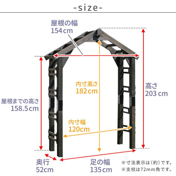 アーチ ガーデンアーチ 庭 ガーデニング 三角屋根 かわいい おしゃれ ヨーロピアン 西洋建築 DIY 木製  天然木 姫系 北欧 オブジェ 装飾 ガーリー フェミニン 【納期B】【sms-tr-2100】