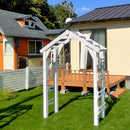 アーチ ガーデンアーチ 庭 ガーデニング 三角屋根 かわいい おしゃれ ヨーロピアン 西洋建築 DIY 木製  天然木 姫系 北欧 オブジェ 装飾 ガーリー フェミニン 【納期B】【sms-tr-2100】