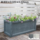 プランター 長方形 大型 花 野菜 屋外 おしゃれ 北欧 ベランダ シンプル 植木鉢カバー 直植え 高級感 玄関 観葉植物 園芸 目隠し ガーデニング 水抜き穴 施設 【納期B】【sms-ubst-800】