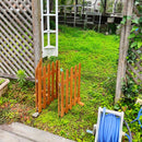 木製フェンス ウッド 柵 天然木 折り畳み 折りたたみ ホワイト 白 茶 おしゃれ 園芸 ガーデニング 庭 玄関 曲がる コの字 L字 プランターカバー 間仕切り 自立 【納期B】【sms-wf-160f】