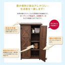 倉庫 物置 屋外 スリム 細い コンパクト 木製 ウッド ガレージ 観音開き 両開き ストッカー 収納庫 【納期B】【sms-wsoc-1600db】