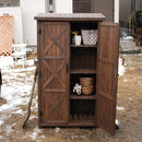 倉庫 物置 屋外 スリム 細い コンパクト 木製 ウッド ガレージ 観音開き 両開き ストッカー 収納庫 【納期B】【sms-wsoc-1600db】