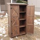 倉庫 物置 屋外 スリム 細い コンパクト 木製 ウッド ガレージ 観音開き 両開き ストッカー 収納庫 【納期B】【sms-wsoc-1600db】