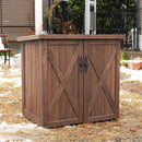 倉庫 物置 屋外 小型 コンパクトサイズ 木製 ウッド ガレージ 観音開き 両開き ストッカー 収納庫 【納期B】【sms-wsoc-740db】