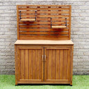 物置 屋外 おしゃれ 小屋 北欧 ストッカー 収納庫 棚 観音扉 庭 木製 ガーデニング 植物 飾れる 置ける 園芸用品 掃除用具 収納 飾り棚 ガレージ 車庫 ベランダ 【納期B】【sms-yb-202nw100】