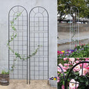 ガーデンフェンス おしゃれ セット ホワイト 花壇 差し込み 埋め込み 自立 シンプル 自立式 ハイタイプ アイアンフェンス ガーデニング フェンス DIY 白 【納期B】【sms-yb016h-2p】